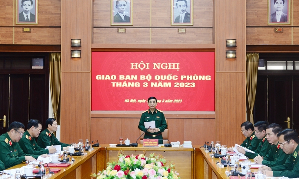 Phan Văn Giang chủ trì giao ban Bộ Quốc phòng tháng 3-2023: Toàn quân ổn định, hoàn thành tốt nhiệm vụ được