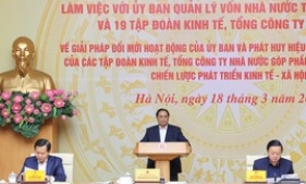 Thủ tướng chủ trì hội nghị với Ủy ban Quản lý vốn nhà nước tại doanh nghiệp và 19 tập đoàn, tổng công