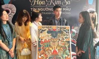 Nghệ thuật Họa kim sa tôn vinh nét đẹp văn hóa dân gian