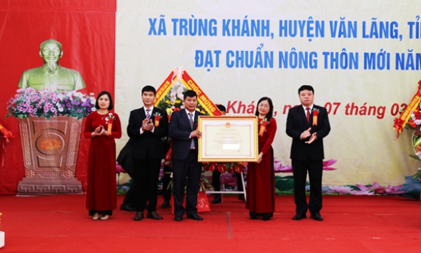 Xã Trùng Khánh, Quốc Việt đón bằng công nhận đạt chuẩn nông thôn mới