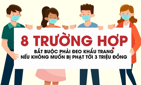 8 trường hợp bắt buộc phải đeo khẩu trang nếu không muốn bị phạt tiền