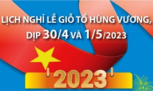 5 ngày nghỉ lễ dịp Giỗ Tổ Hùng Vương và 30/4-1/5