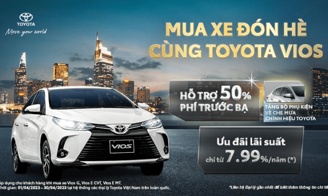 Toyota Vios - Xe 'quốc dân' thêm ưu đãi lớn trong tháng 4