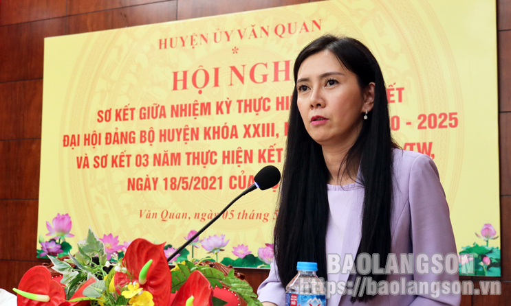 Văn Quan sơ kết giữa nhiệm kỳ thực hiện nghị quyết đại hội và sơ kết 3 năm thực hiện Kết luận số 01