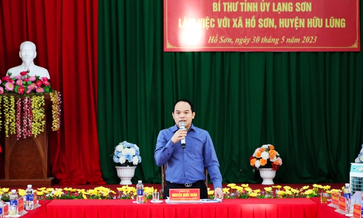 thư Tỉnh ủy làm việc tại Hữu Lũng: Các cấp ủy cần sâu sát cơ sở, kịp thời nắm bắt, xử lý các vấn đề phát