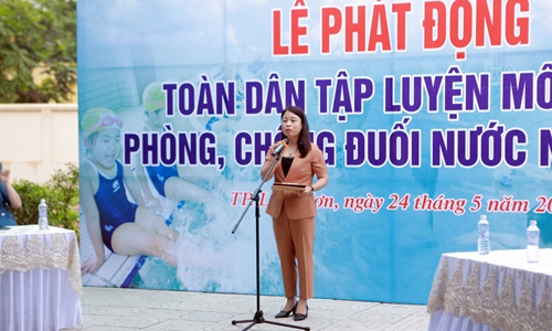 Thành phố Lạng Sơn phát động toàn dân tập luyện môn bơi phòng, chống đuối nước