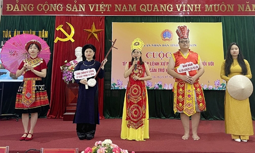 13 đội tham gia cuộc thi tìm hiểu pháp lệnh xử phát hành chính đối với hành vi cản trở hoạt động tố tụng