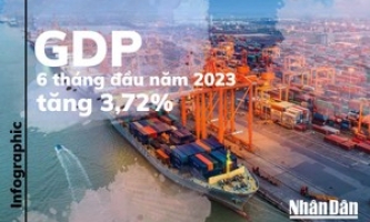 GDP 6 tháng của Việt Nam tăng 3,72%