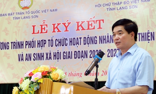 Ký kết chương trình phối hợp tổ chức hoạt động nhân đạo, từ thiện và an sinh xã hội giai đoạn 2023 -