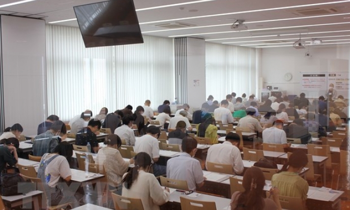Hàng trăm thí sinh người Nhật tham dự kỳ thi năng lực tiếng Việt