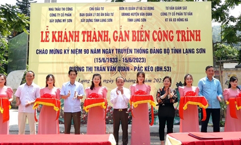 Khánh thành, gắn biển công trình chào mừng kỷ niệm 90 năm Ngày truyền thống Đảng bộ tỉnh