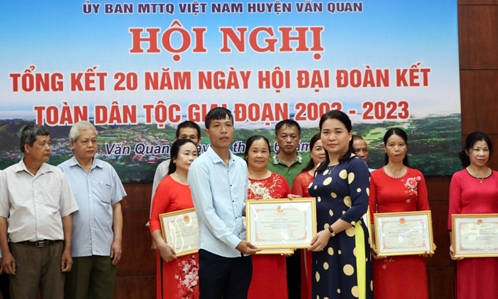 Văn Quan: Tổng kết 20 năm tổ chức Ngày hội Đại đoàn kết toàn dân tộc giai đoạn 2003 – 2023