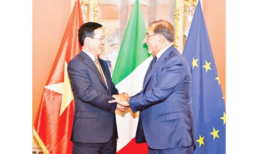 Chuyến thăm Italia của Chủ tịch nước Võ Văn Thưởng thúc đẩy các trụ cột hợp tác