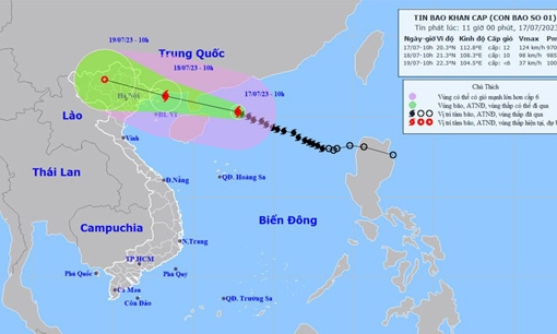 CÔNG ĐIỆN Số 02: Về việc tập trung ứng phó cơn bão số 01 năm 2023 (bão TALIM)