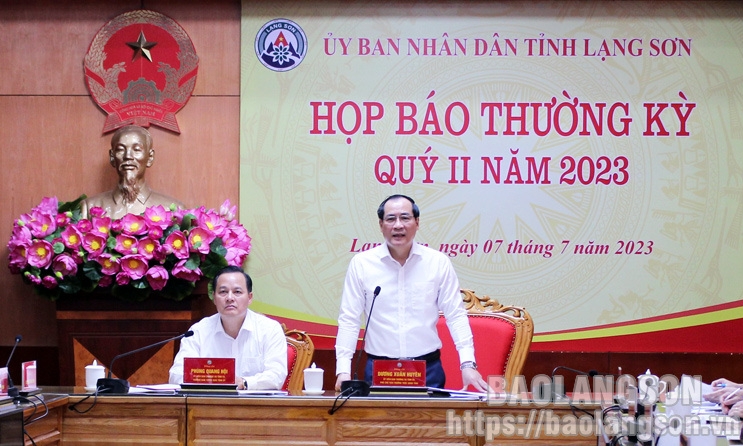 UBND tỉnh họp báo thường kỳ quý II năm 2023