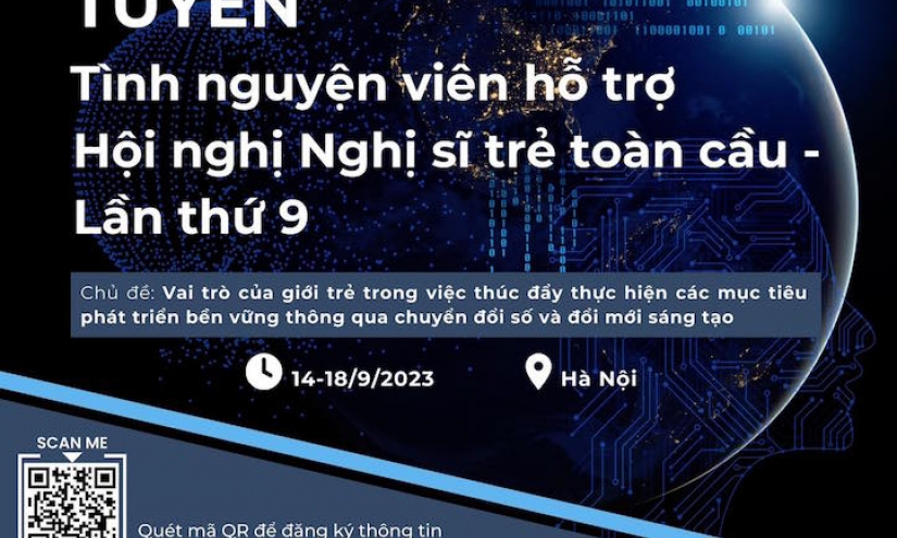 Tuyển tình nguyện viên phục vụ Hội nghị sĩ trẻ toàn cầu