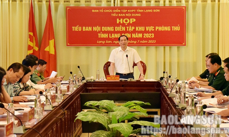 Đảm bảo nội dung diễn tập khu vực phòng thủ tỉnh năm 2023