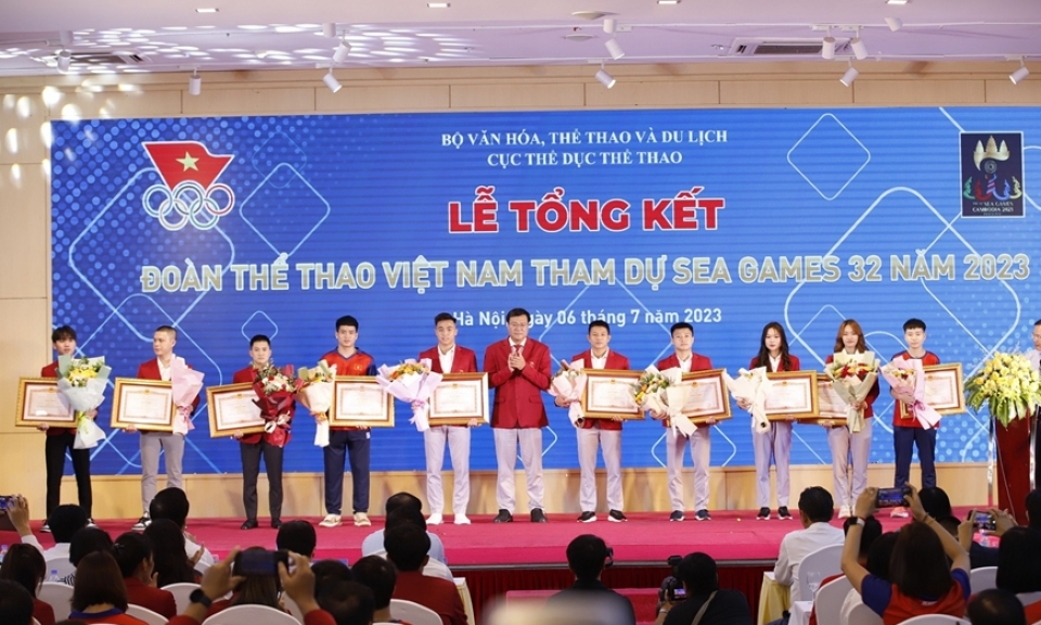 Lễ tổng kết Đoàn thể thao Việt Nam tham dự SEA Games 32