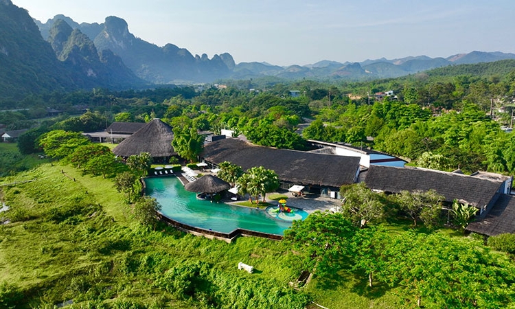 Có một “bản Mường thu nhỏ” tại Serena Resort Kim Bôi vào mùa thu