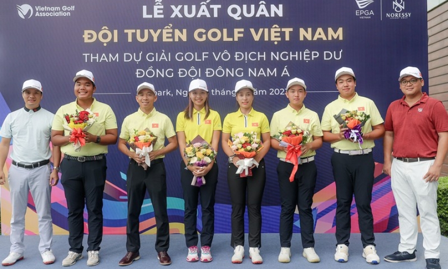 Đội tuyển golf Việt Nam xuất quân dự Giải nghiệp dư đồng đội Đông Nam Á 2023