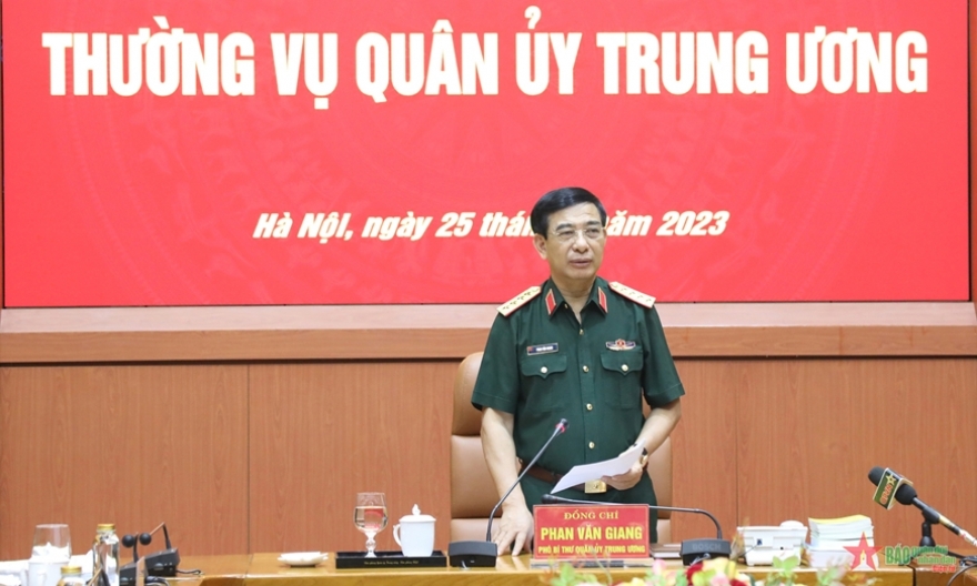 Đại tướng Phan Văn Giang chủ trì Hội nghị Thường vụ Quân ủy Trung ương