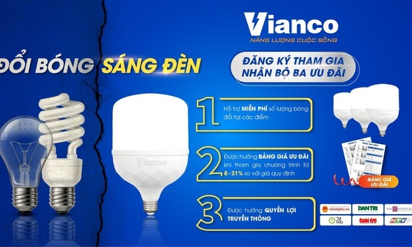 Hơn 1 triệu bóng đèn LED sẽ được lắp mới trên toàn quốc