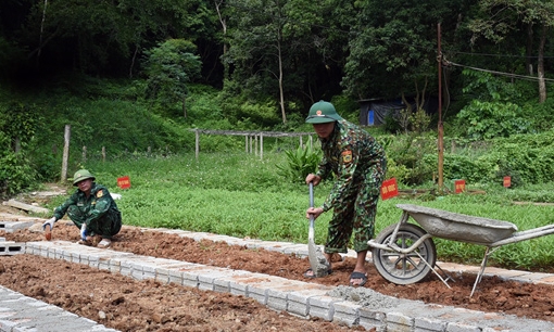 Đồn Biên phòng Tân Thanh xây dựng cảnh quan doanh trại xanh, sạch, đẹp