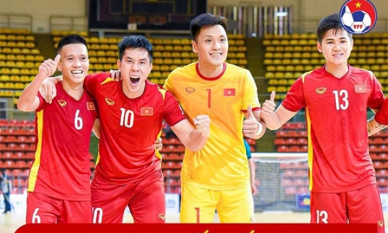 Đội tuyển futsal Việt Nam thi đấu giao hữu với Nga và Hungary