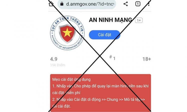 Cảnh giác khi được yêu cầu cài đặt ứng dụng tên an ninh mạng