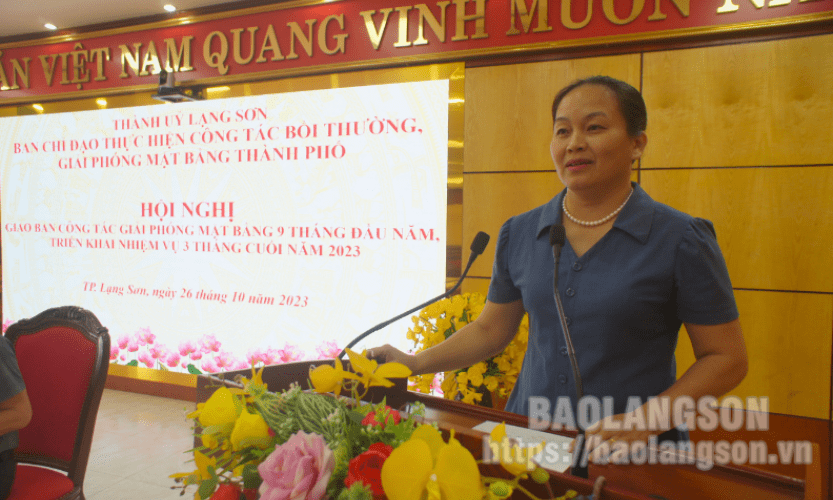 Thành phố: Giao ban công tác giải phóng mặt bằng các dự án 9 tháng đầu năm 2023