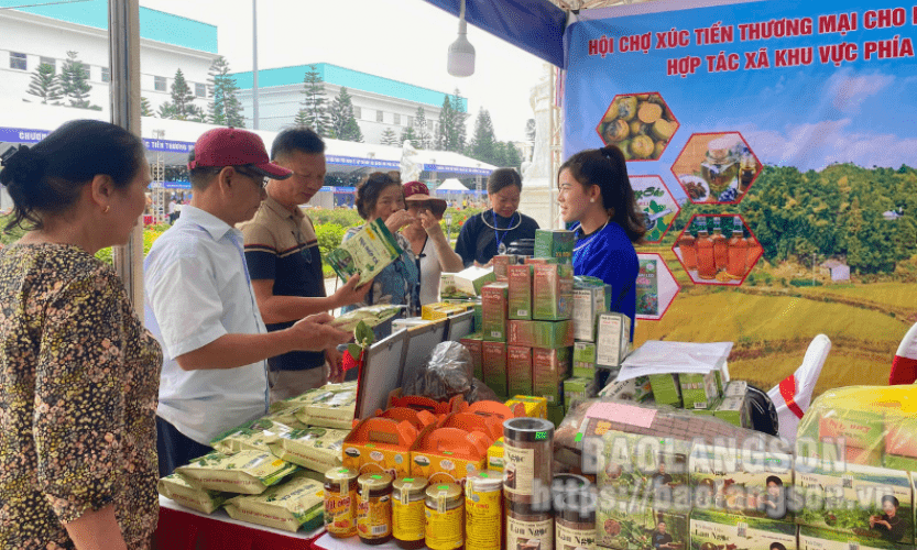 Quảng bá nông sản Lạng Sơn tại hội chợ Xúc tiến thương mại cho khu vực kinh tế tập thể khu vực phía Bắc