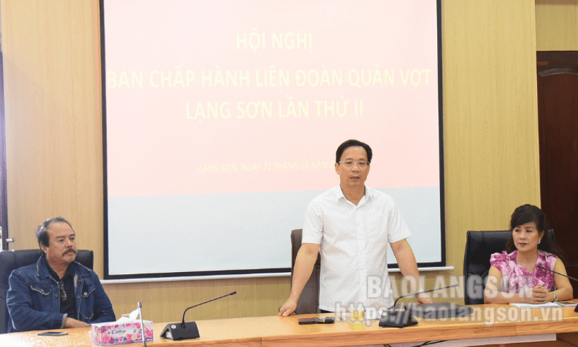 Chấp hành Liên đoàn Quần vợt tỉnh: Họp bàn chuẩn bị tổ chức Giải Quần vợt tỉnh Lạng Sơn mở rộng năm 2023