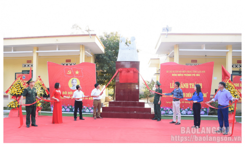 Đồn Biên phòng Pò Mã: Khánh thành Tượng đài “Bác Hồ với chiến sĩ Biên phòng” và công trình đường kiểm tra