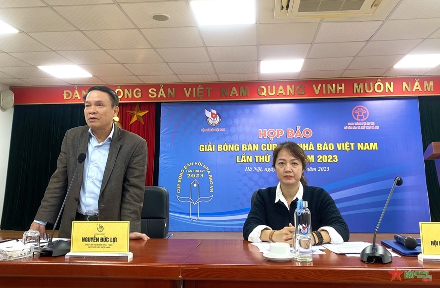 Gần 200 vận động viên tranh tài Giải bóng bàn cúp Hội Nhà báo Việt Nam 2023