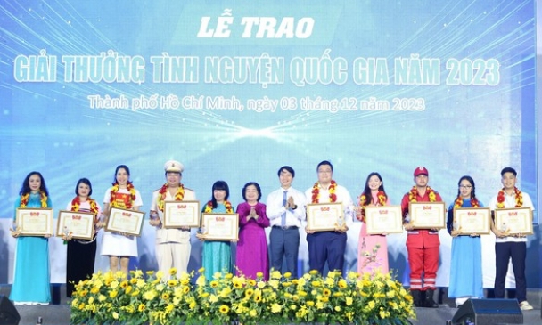 20 tập thể, cá nhân nhận giải thưởng Tình nguyện quốc gia năm 2023