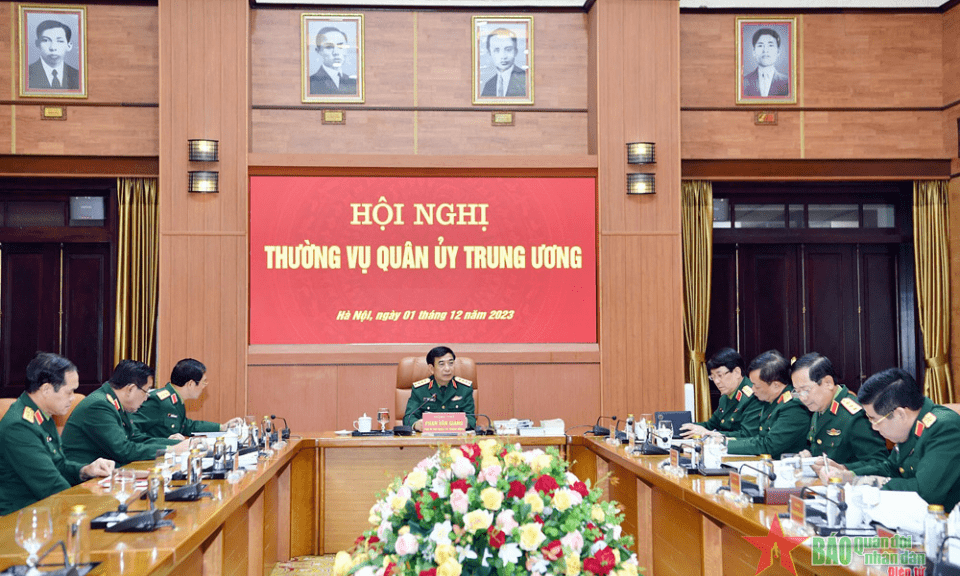 Đại tướng Phan Văn Giang chủ trì Hội nghị Thường vụ Quân ủy Trung ương