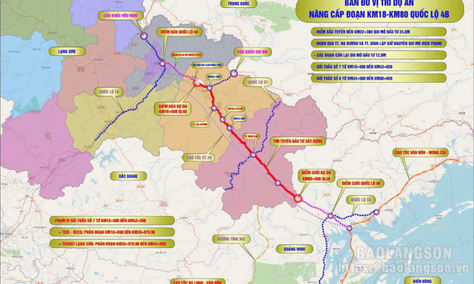 Dự án nâng cấp đoạn km 18 - km 80 quốc lộ 4B: Kết nối liên vùng tạo dư địa phát triển mới