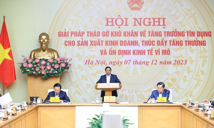 Thủ tướng chủ trì hội nghị tháo gỡ khó khăn về tăng trưởng tín dụng