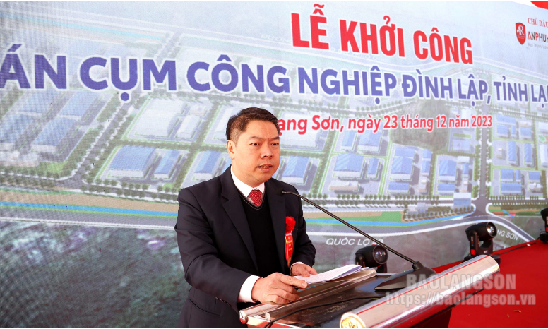 Khởi công dự án Cụm công nghiệp Đình Lập