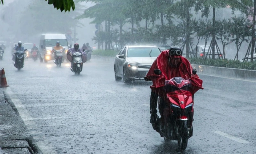 Không khí lạnh gây mưa lớn cục bộ ở các tỉnh miền trung