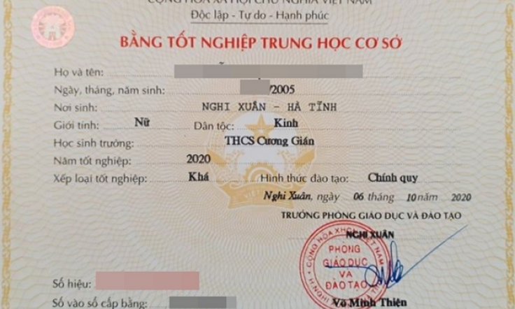 Bỏ xếp loại trên bằng tốt nghiệp THCS từ năm học 2024-2025