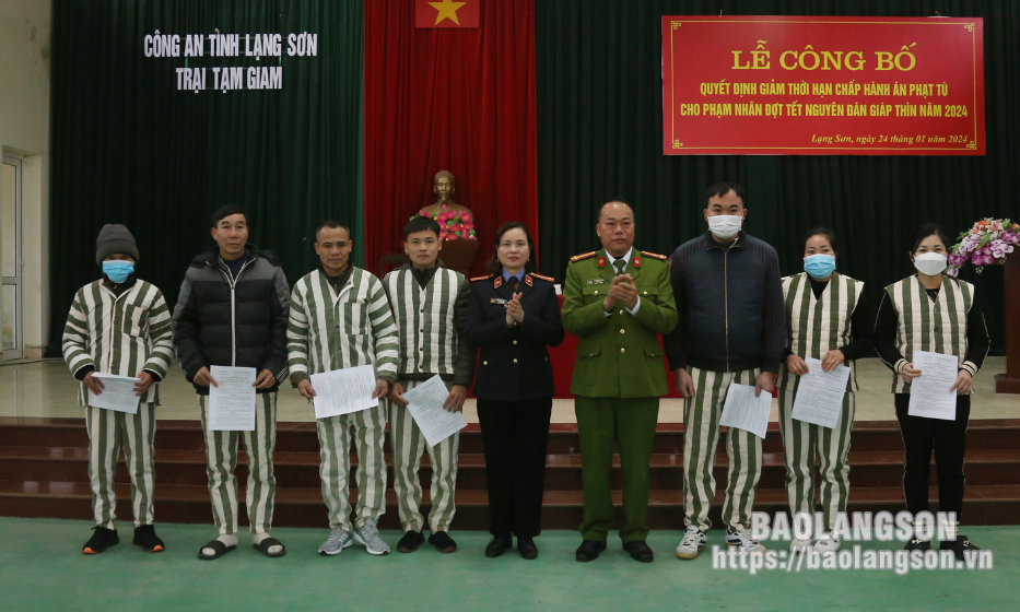 Công bố giảm thời hạn chấp hành án phạt tù cho phạm nhân đợt Tết Nguyên đán Giáp Thìn 2024