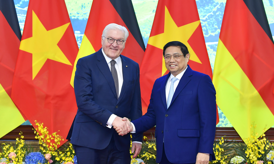 Thủ tướng Phạm Minh Chính hội kiến Tổng thống Đức Frank-Walter Steinmeier