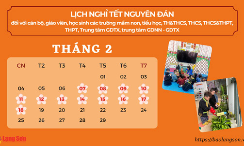 Học sinh trên địa bàn tỉnh được nghỉ Tết Nguyên đán 2024 kéo dài 12 đến 15 ngày