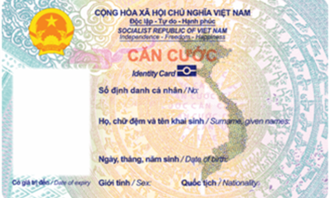 Dự kiến mẫu thẻ Căn cước từ 1/7/2024