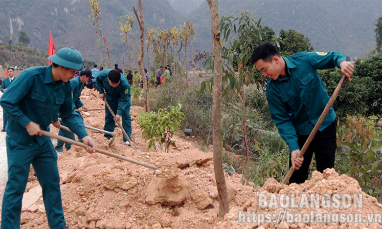 Sôi nổi ra quân trồng cây đầu xuân