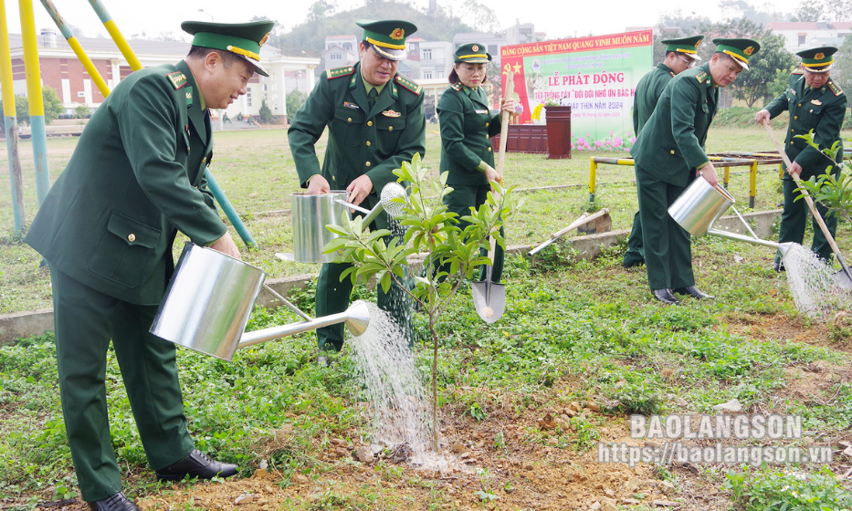 Bộ đội Biên phòng tỉnh phát động “Tết trồng cây đời đời nhớ ơn Bác Hồ” xuân Giáp Thìn năm 2024