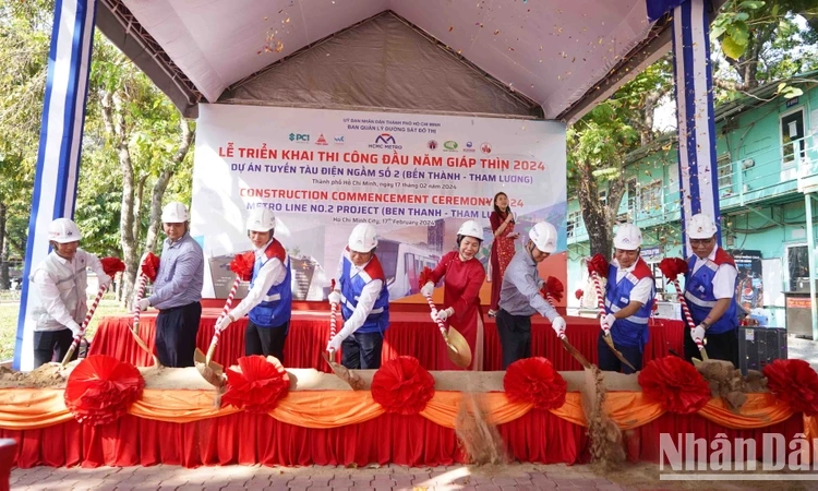 Bảo đảm hoàn thành di dời các công trình hạ tầng kỹ thuật tuyến Metro số 2 Bến Thành-Tham Lương trong năm 2024