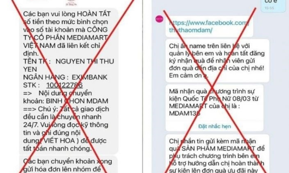 Giả mạo các sàn thương mại điện tử, siêu thị điện máy để lừa đảo chiếm đoạt tài sản