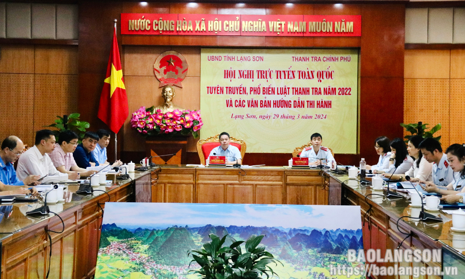 Hội nghị trực tuyến toàn quốc về tuyên truyền, phổ biến Luật Thanh tra năm 2022